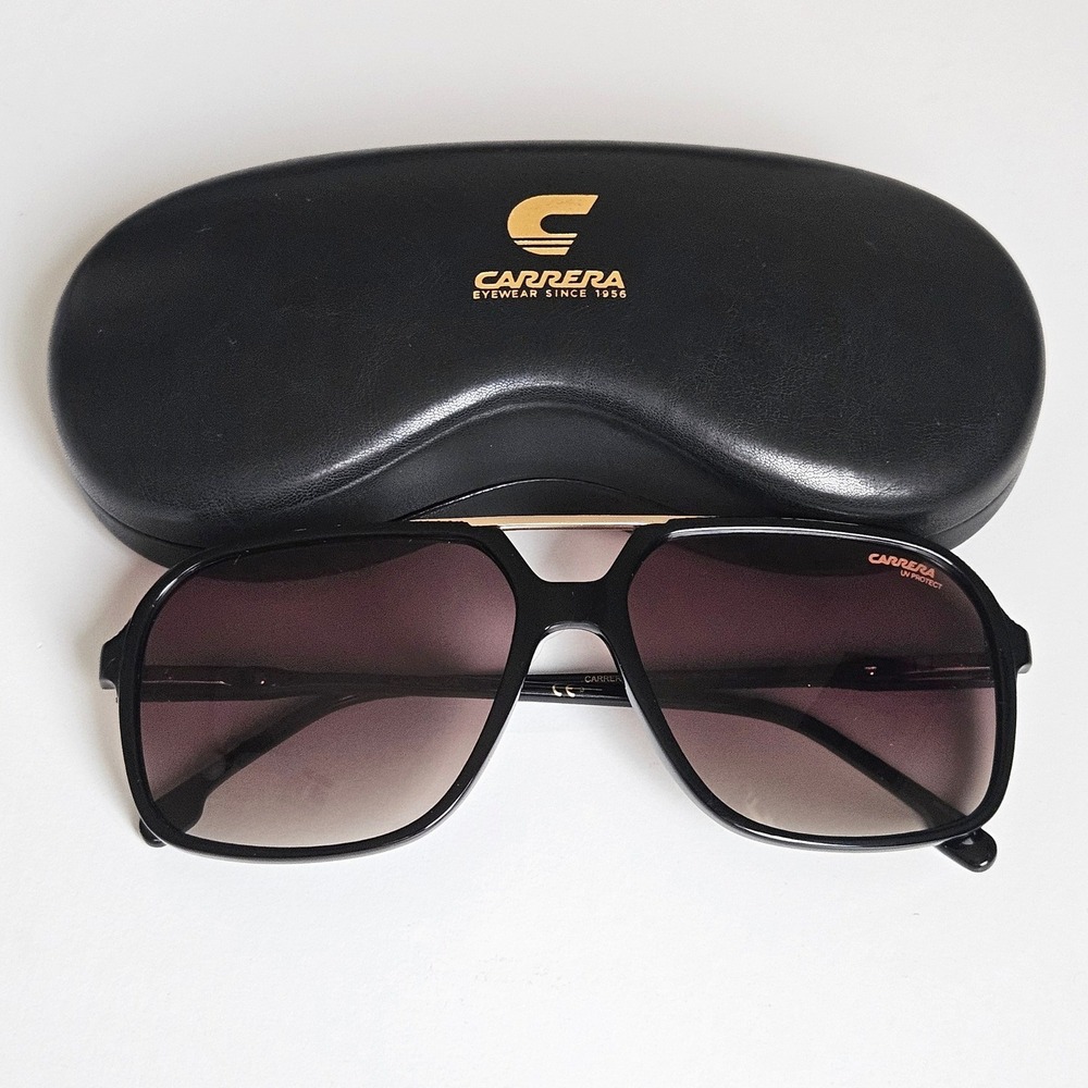 Carrera Unisex Black Pilot Sunglasses NEW - Picture 2 of 9